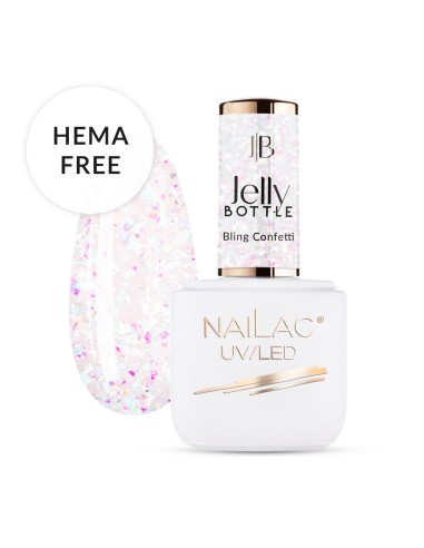 Gel Soak OFF Jelly Bottle Bling Confetti NaiLac 7ml