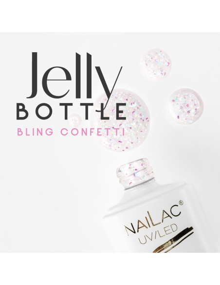 Gel Soak OFF Jelly Bottle Bling Confetti NaiLac 7ml Gel Soak OFF Jelly Bottle Bling Confetti NaiLac 7ml