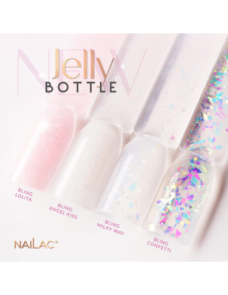 Gel Soak OFF Jelly Bottle Bling Milky Way NaiLac 7ml