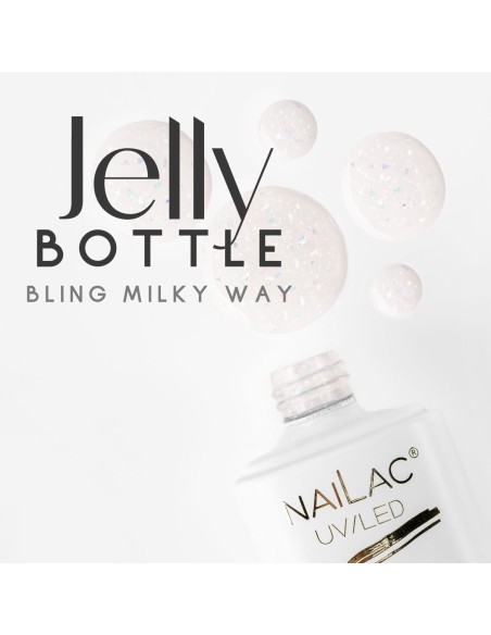Gel Soak OFF Jelly Bottle Bling Milky Way NaiLac 7ml Gel Soak OFF Jelly Bottle Bling Milky Way NaiLac 7ml