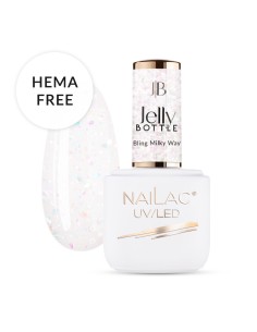 Gel Soak OFF Jelly Bottle Bling Milky Way NaiLac 7ml