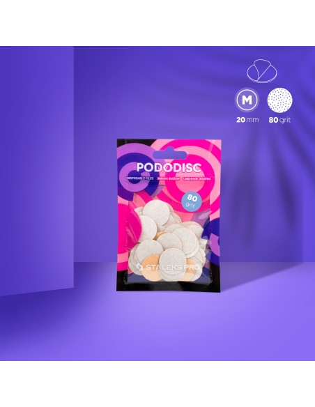 Dischi di ricarica per PODODISK misura M - grana 80 Staleks (50pz.)