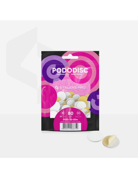 Dischi di ricarica con base morbida per PODODISK misura M - grana 80 Staleks (50pz.)