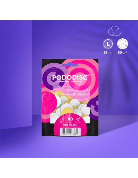 Dischi di ricarica con base morbida per PODODISK misura L - grana 80 Staleks (50pz.)