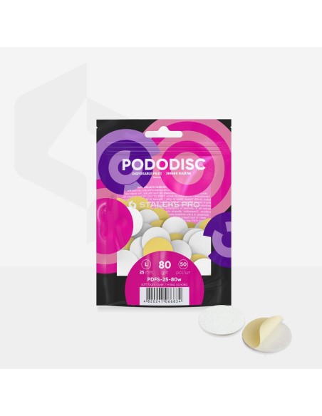 Dischi di ricarica con base morbida per PODODISK misura L - grana 80 Staleks (50pz.)