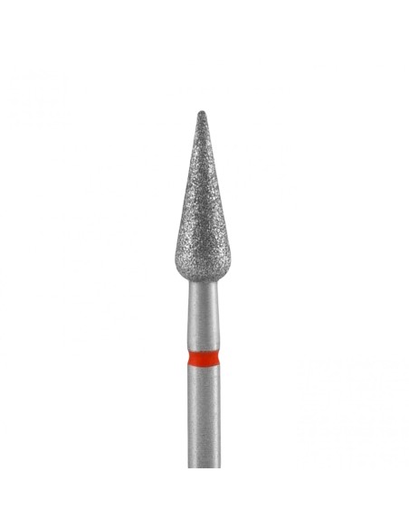 Punta diamantata Pera Appuntita diametro 4mm, anello rosso