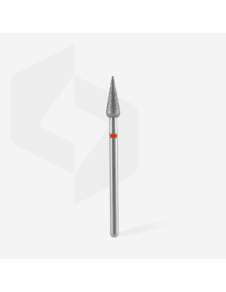 Punta diamantata Pera Appuntita diametro 4mm, anello rosso