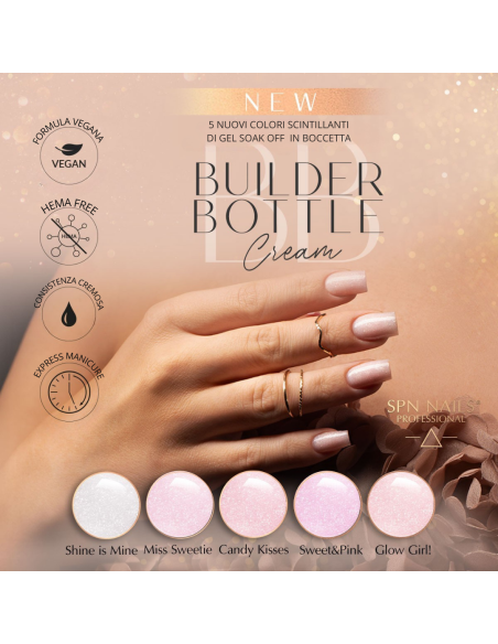 Gel Soak Off Builder Bottle Cream Candy Kisses 10ml