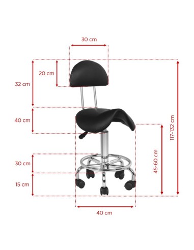 Sgabello cosmetico 6001 nero