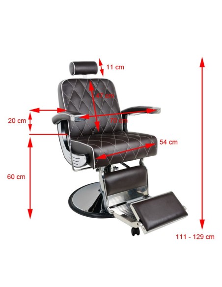 Gabbiano barber chair Imperial brown