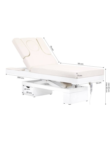 Lettino Spa Azzurro 815B bianco luminoso