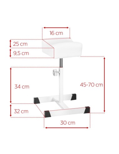 Poggiapiedi per pedicure Bell bianco