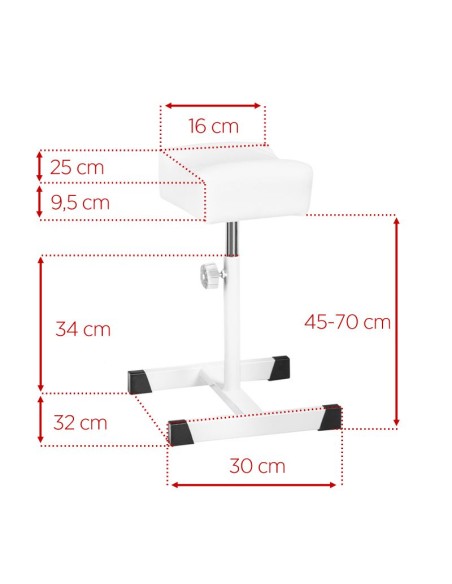 Poggiapiedi per pedicure Bell bianco