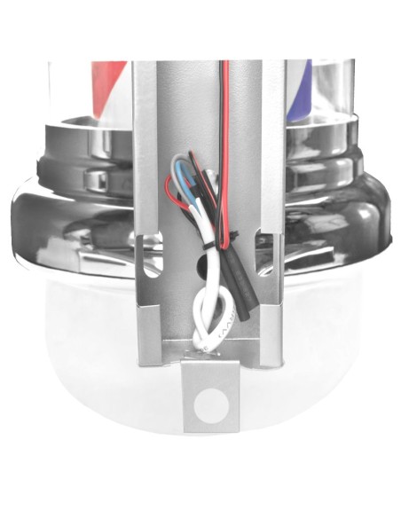 Plafond illuminato per barbiere BB-02 argento grande