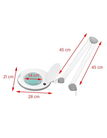 Elegante 6014 60 led smd 5d lampada d'ingrandimento da banco