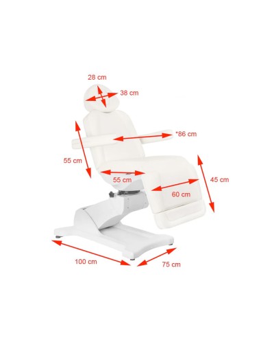 Azzurro 869A poltrona cosmetica elettrica a 4...