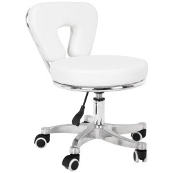 Sgabello cosmetico per pedicure 9266 bianco
