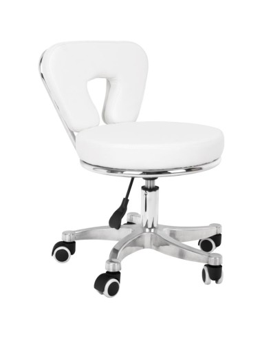 Sgabello cosmetico per pedicure 9266 bianco