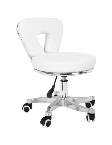 Sgabello cosmetico per pedicure 9266 bianco