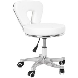 Sgabello cosmetico per pedicure 9266 bianco 2