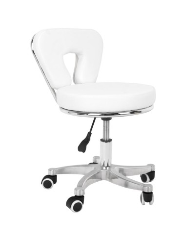 Sgabello cosmetico per pedicure 9266 bianco