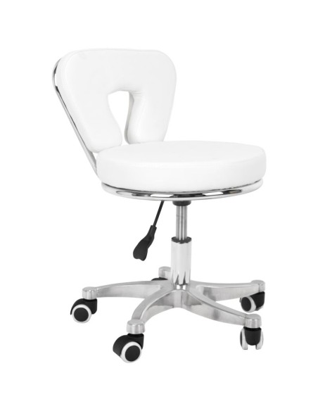 Sgabello cosmetico per pedicure 9266 bianco