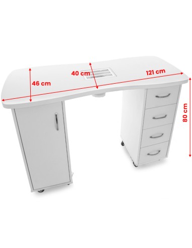 Scrivania 2027 bianco due armadi con assorbitore
