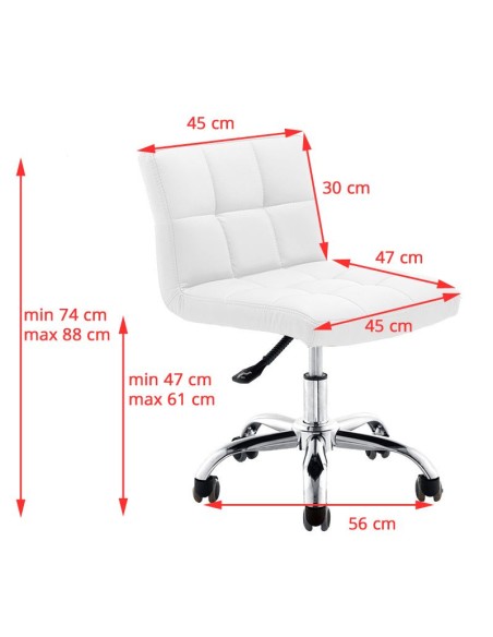 Sedia cosmetica A-5299 bianco