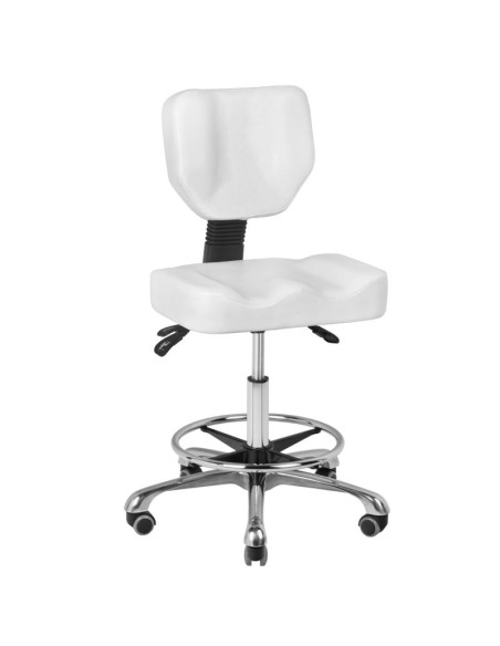 Sgabello cosmetico A-4299 bianco
