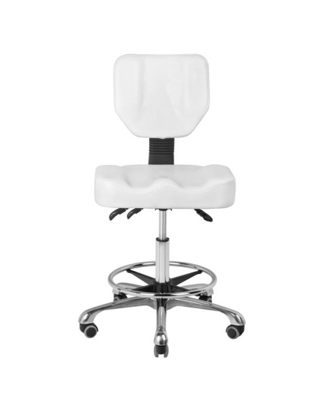 Sgabello cosmetico A-4299 bianco