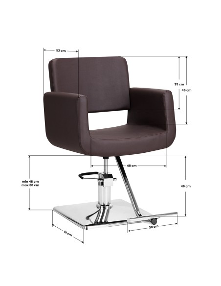 Poltrona da parrucchiere Gabbiano Helsinki marrone