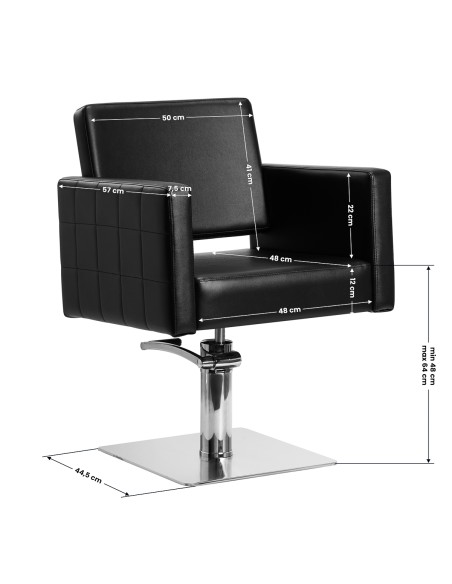 Gabbiano sedia per parrucchieri Ankara nero