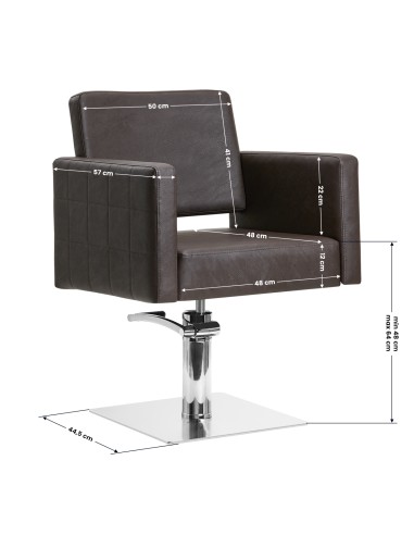 Gabbiano poltrona da parrucchiere Ankara marrone
