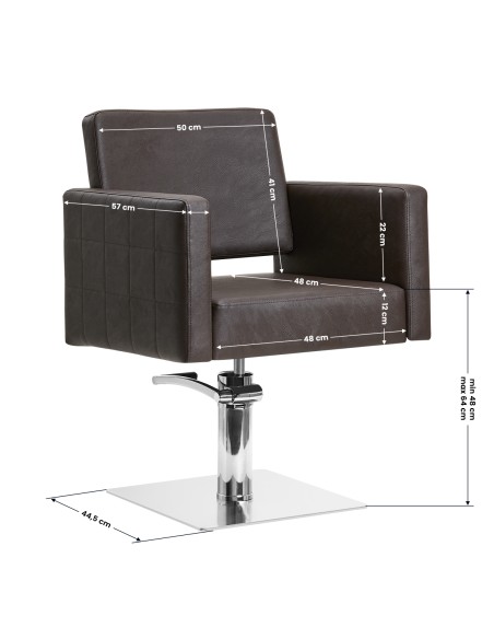 Gabbiano poltrona da parrucchiere Ankara marrone