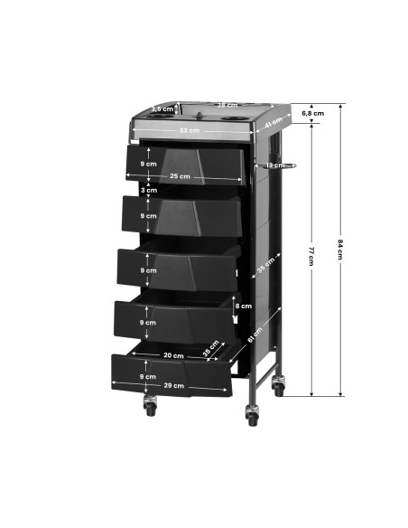 Gabbiano assistente parrucchiere 008 nero