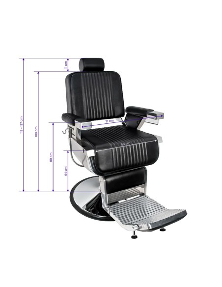 Gabbiano barber chair Royal black