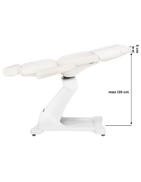 Azzurro 869AS poltrona cosmetica elettrica rotante 5 motori bianca
