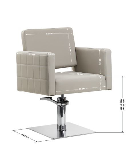 Poltrona per parrucchieri Gabbiano grigio Ankara