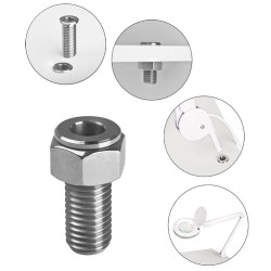 Porta lampada a tubo inox