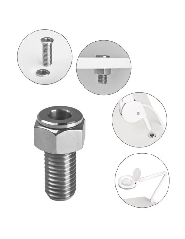 Porta lampada a tubo inox