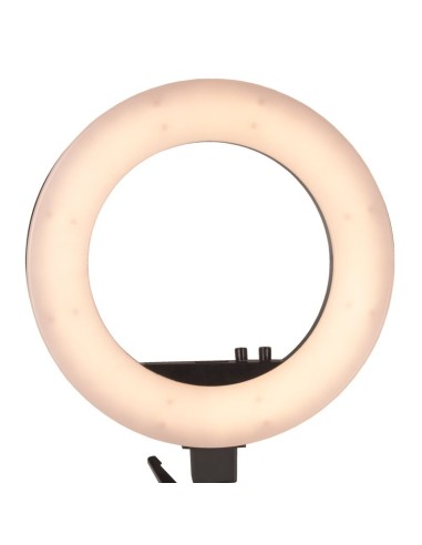 Luce anulare 18" 48W led nero + treppiede