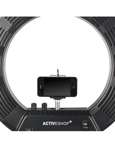 Luce anulare 18" 48W led nero + treppiede