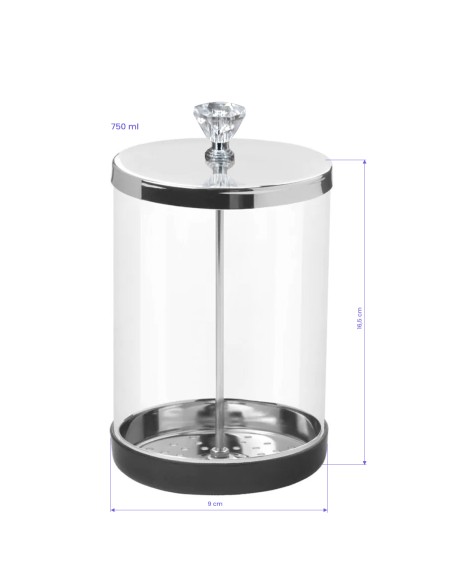 Contenitore in vetro per la disinfezione degli strumenti 750 ml
