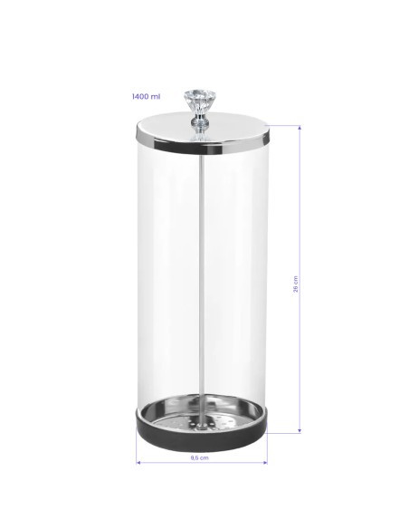 Contenitore in vetro per la disinfezione degli strumenti 1400 ml