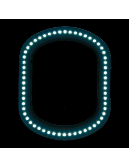 Elegante lampada d'ingrandimento 6028 60 led smd 5d per tavolo reg. intensità luminosa