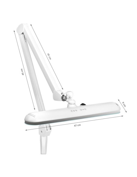 Elegante 801-tl lampada da officina a led con impugnatura a morsa regolabile in intensità e colore bianco