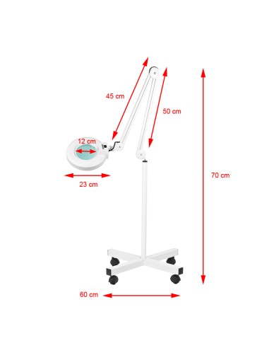 Lampada d'ingrandimento a led S4 + supporto a...