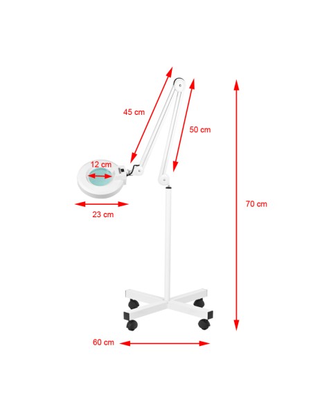 Lampada d'ingrandimento a led S4 + supporto a led con regolazione dell'intensità luminosa