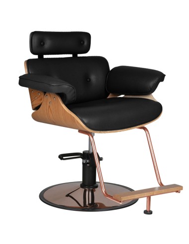 Poltrona da parrucchiere Gabbiano Firenze nera