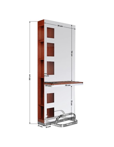 Consolle per parrucchieri Gabbiano B058 ciliegia